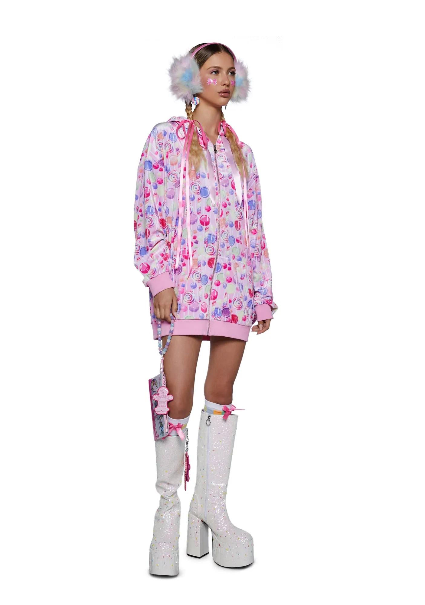 Sweet Pieces Velour Hoodie sold by Dolls Kill product image thumbnail 2