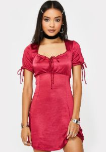 Cherry Guenette Satin Dress sold by Dolls Kill