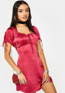 Cherry Guenette Satin Dress sold by Dolls Kill