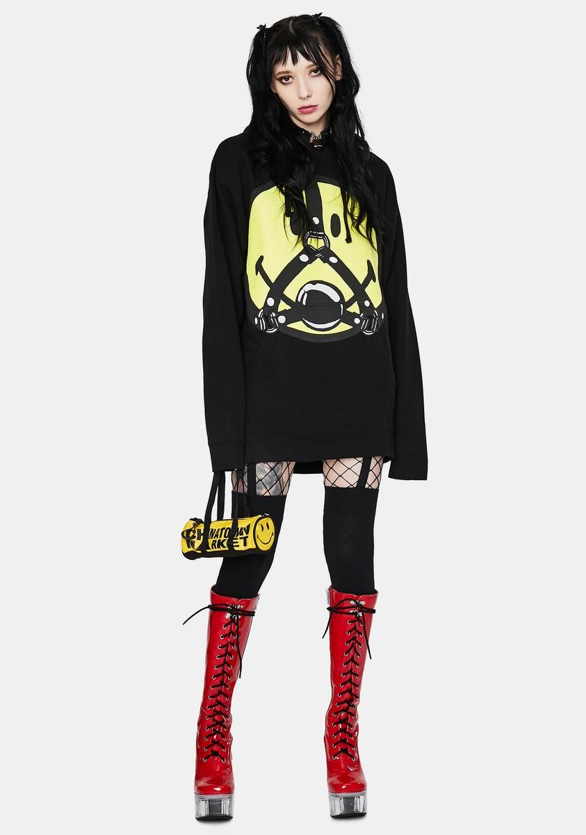 Smiley Ball Gag Hoodie sold by Dolls Kill product image thumbnail 3