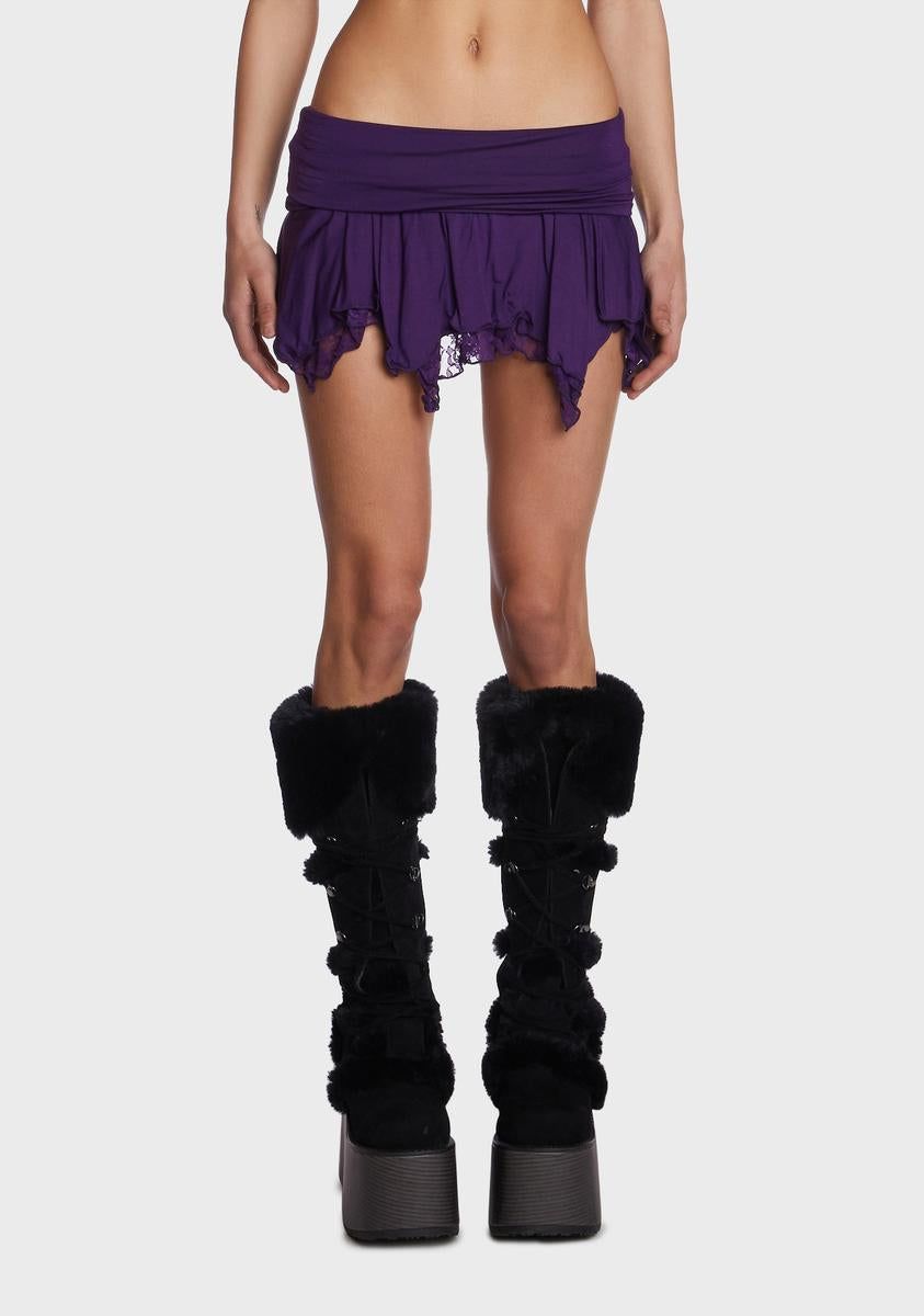 Tales Of Fantasy Mini Skirt - Purple sold by Dolls Kill