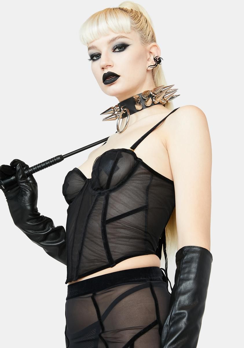 Sara Mesh Lace Up Corset sold by Dolls Kill product image thumbnail 2