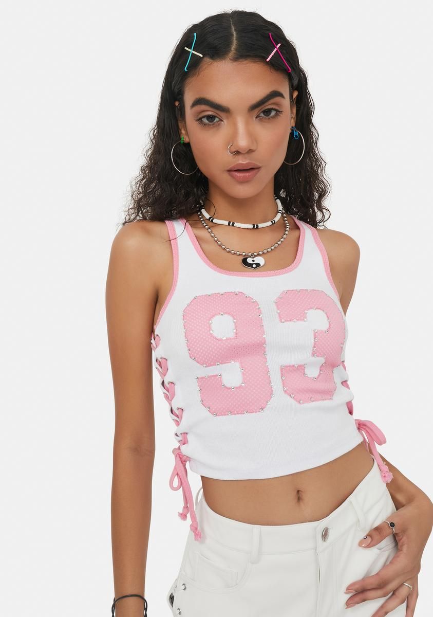 On My Team Mesh Tank Top sold by Dolls Kill