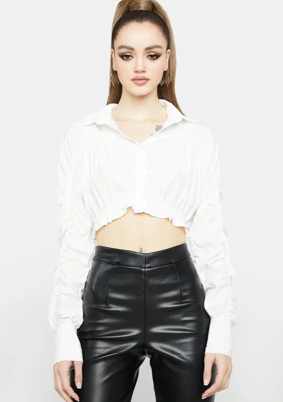 Ivory Any Day Now Crop Top sold by Dolls Kill