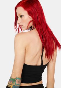 Stoner Babe Crop Halter Top sold by Dolls Kill