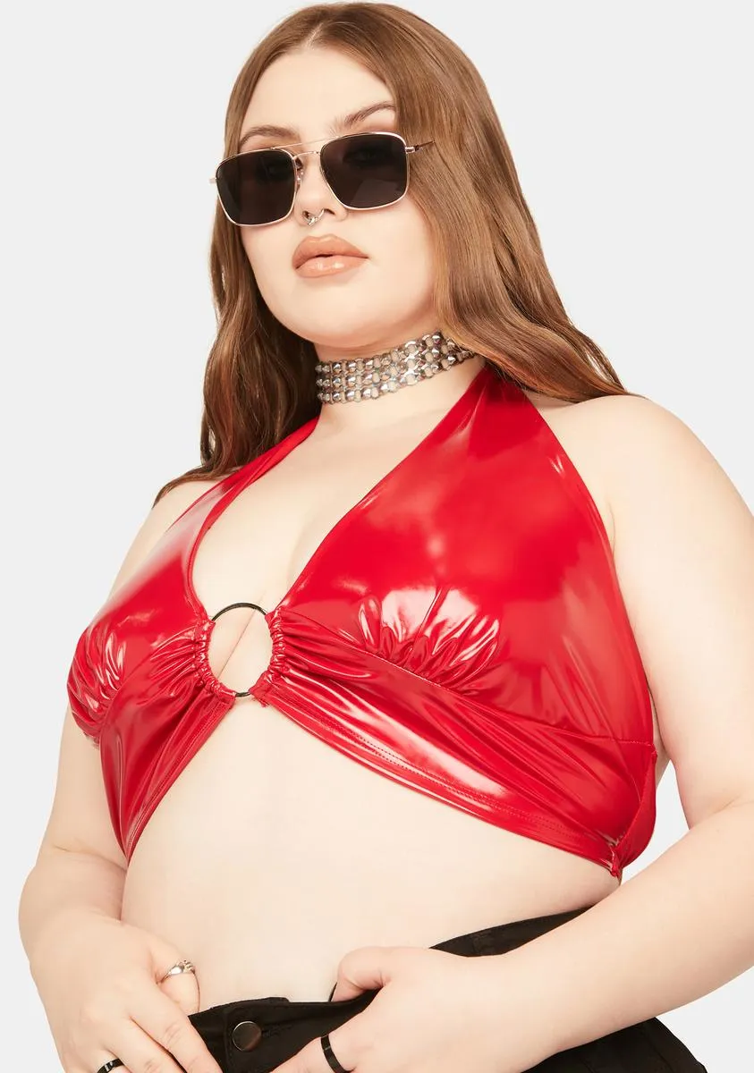 Plus Spicy Diva Domination Vegan Leather Halter Top sold by Dolls Kill product image thumbnail 2
