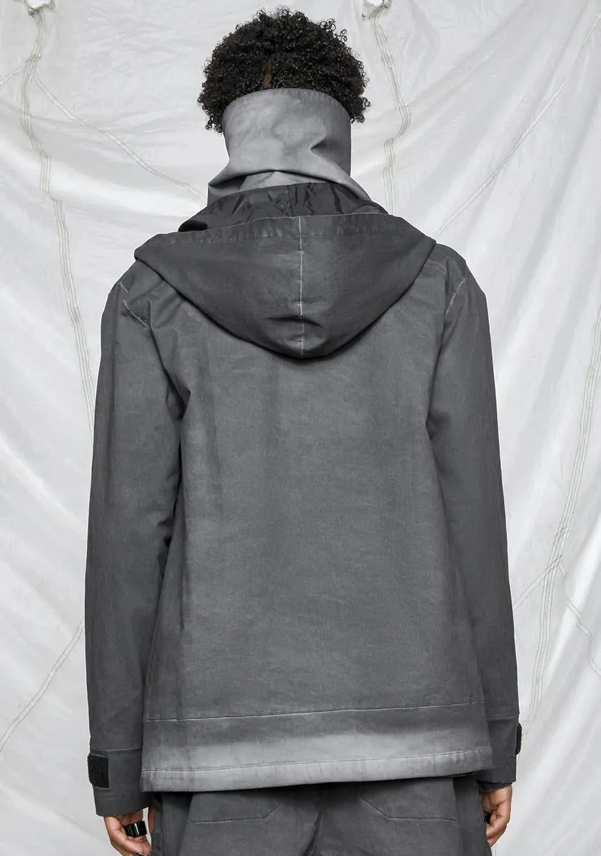 Synth Unisex Charcoal Washed Mask Utility Jacket sold by Dolls Kill product image thumbnail 5