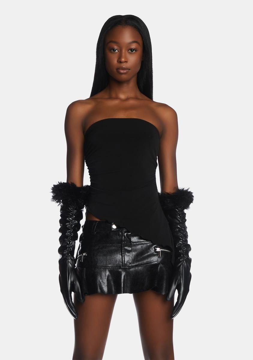 Hailey Asymmetrical Top sold by Dolls Kill