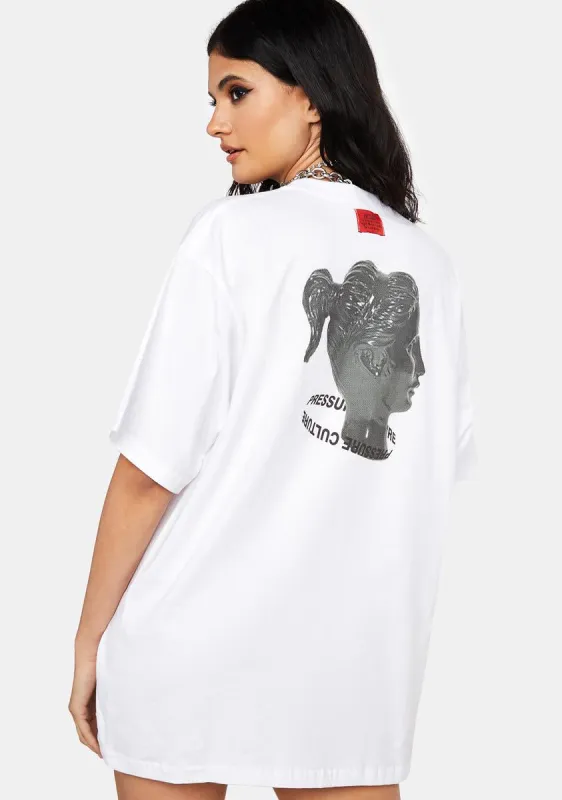 White Delta Profile Graphic Tee sold by Dolls Kill