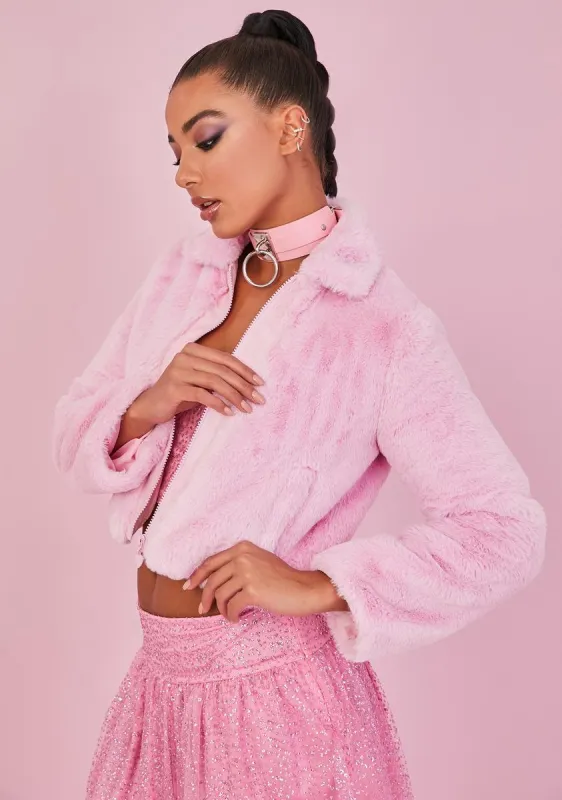 Sweet Cupid's Fool Faux Fur Jacket sold by Dolls Kill