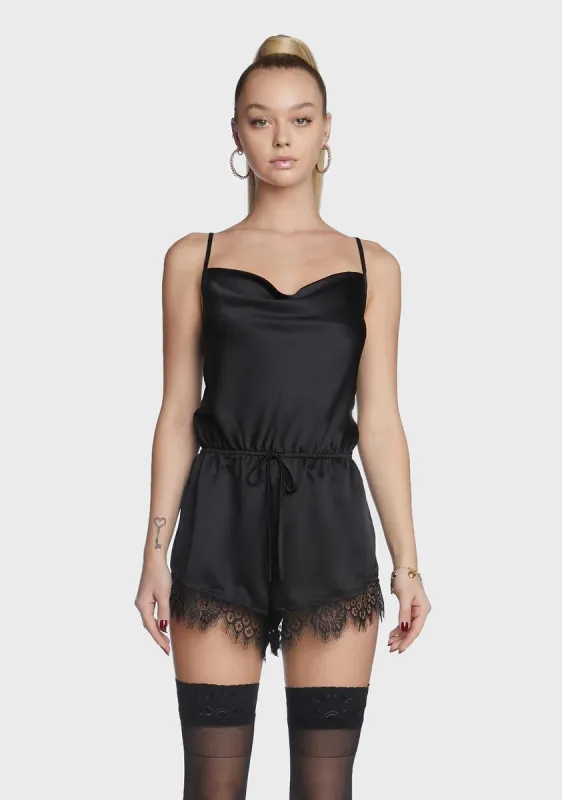 It's A Shame Lace Trim Romper sold by Dolls Kill