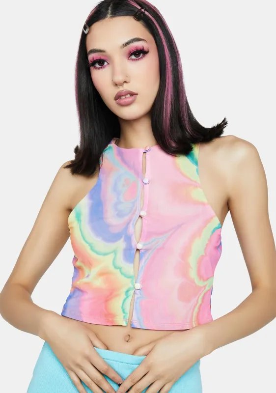 Calabra Mesh Crop Top sold by Dolls Kill