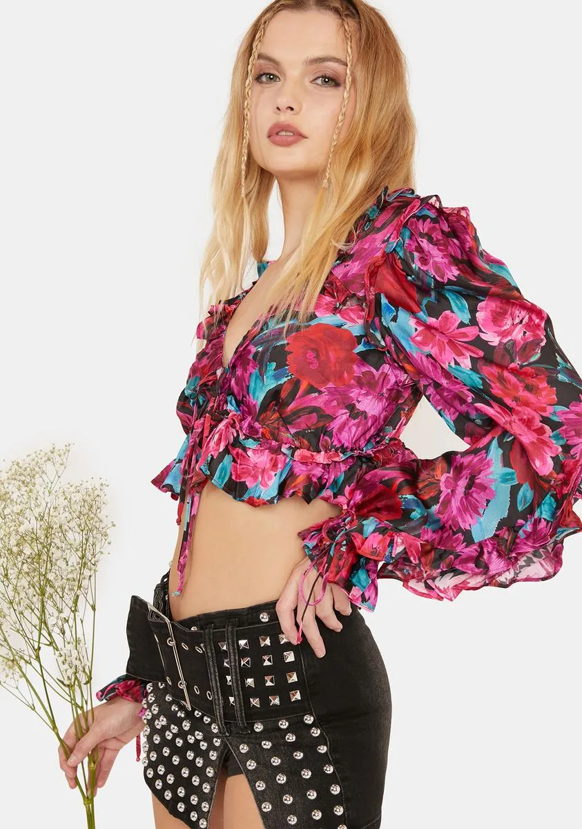 Scarlett Ruffle Crop Top sold by Dolls Kill product image thumbnail 2
