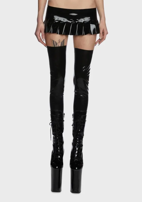 Angel Latex Mini Skirt sold by Dolls Kill