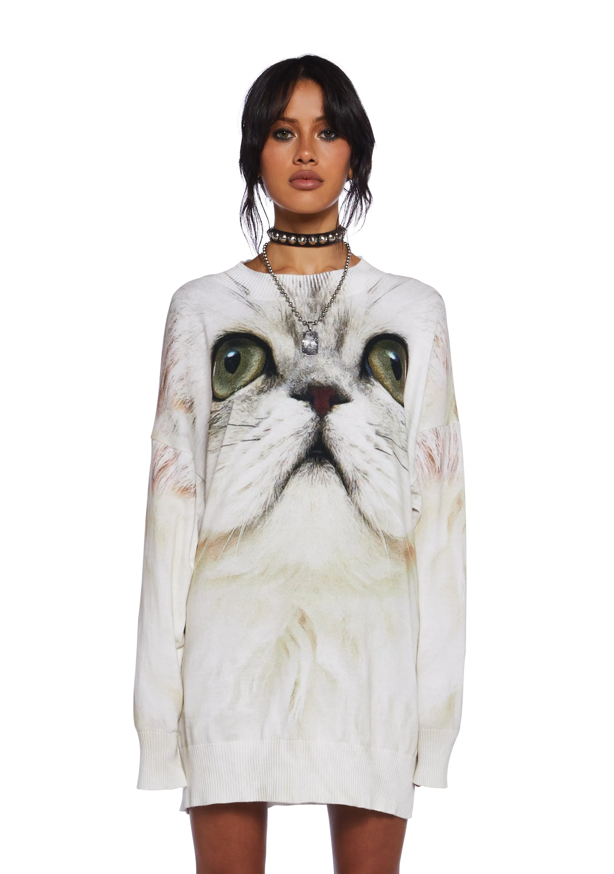 Furry Friend Oversized Sweater sold by Dolls Kill