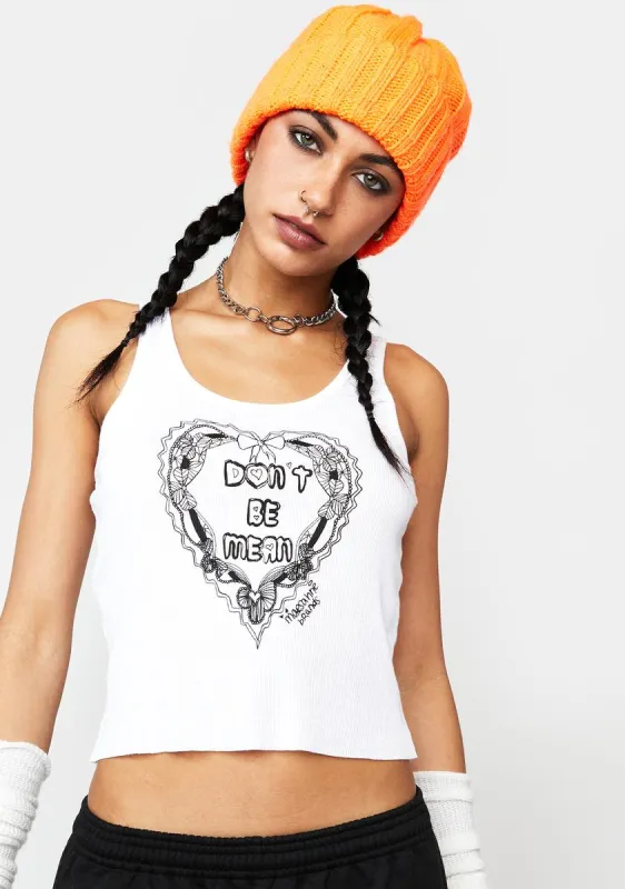 Don't Be Mean Crop Tank sold by Dolls Kill