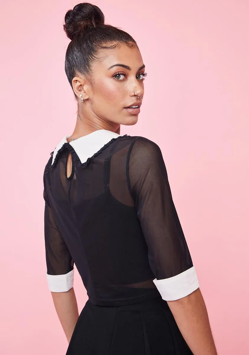 Charming Ways Mesh Blouse sold by Dolls Kill product image thumbnail 4