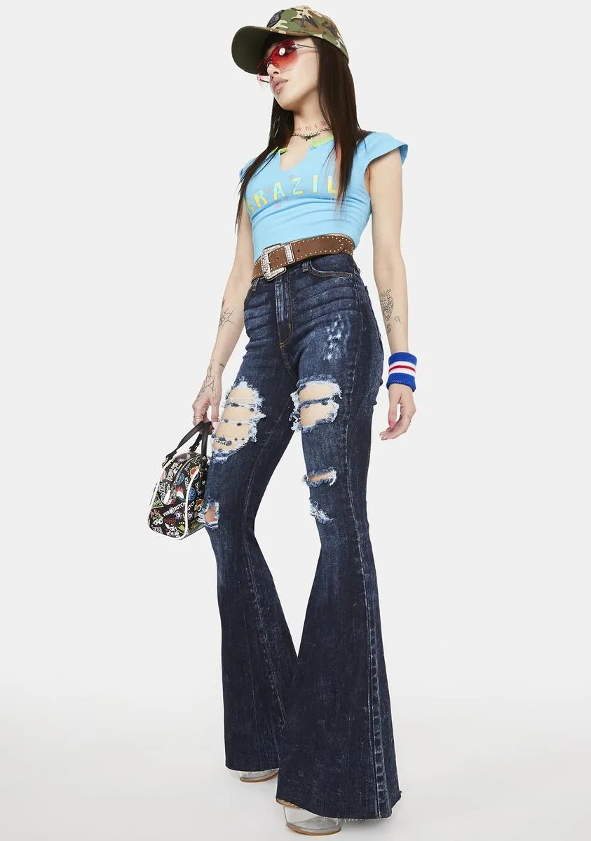 Wasted Time Ripped Jeans sold by Dolls Kill product image thumbnail 3