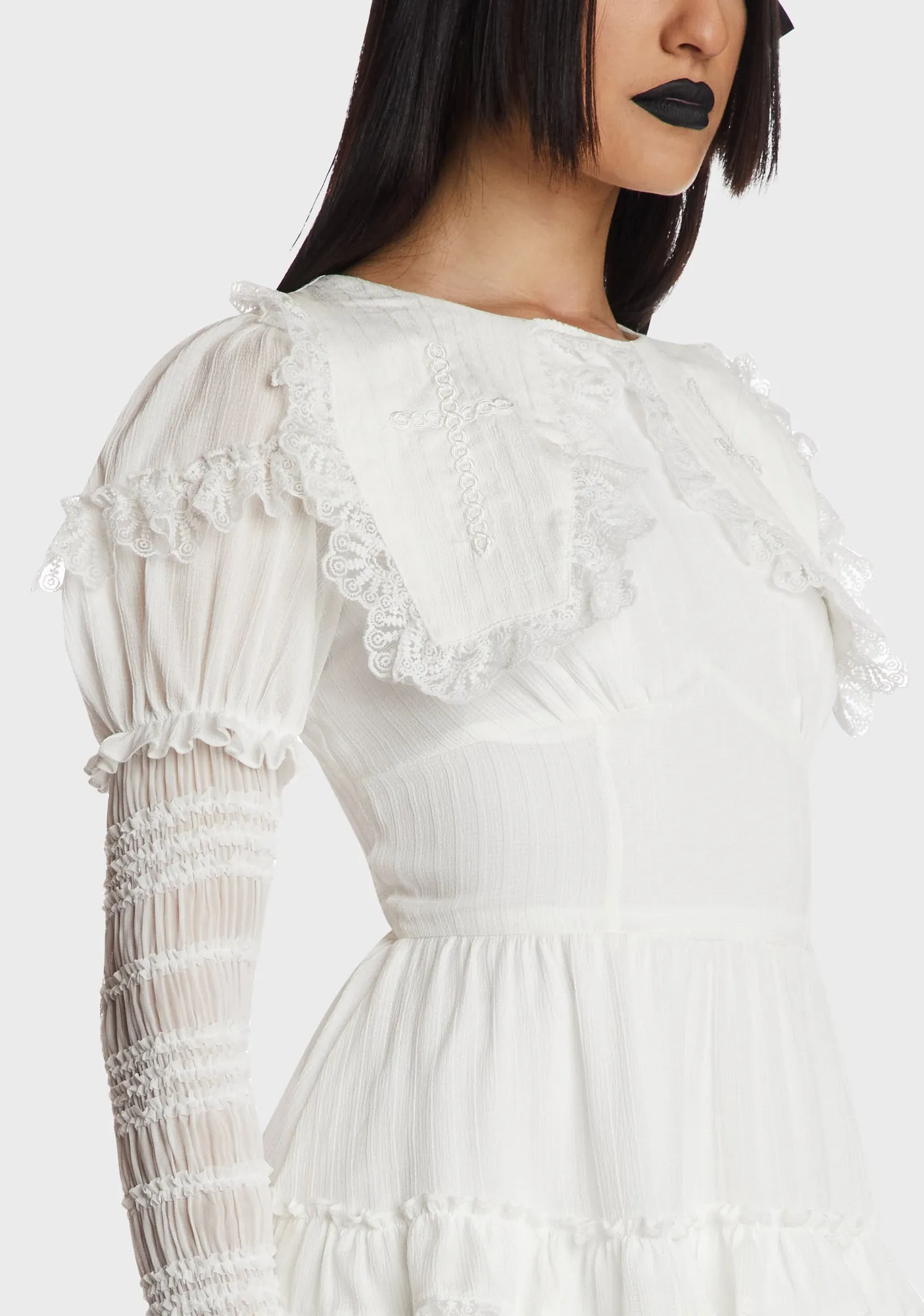 White Angel Frilly Dress sold by Dolls Kill product image thumbnail 2