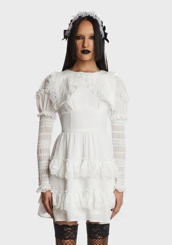 White Angel Frilly Dress sold by Dolls Kill