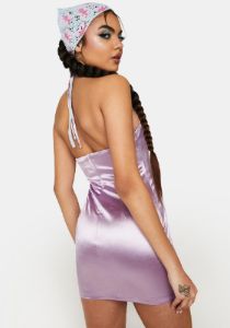 Tied Down Satin Dress sold by Dolls Kill