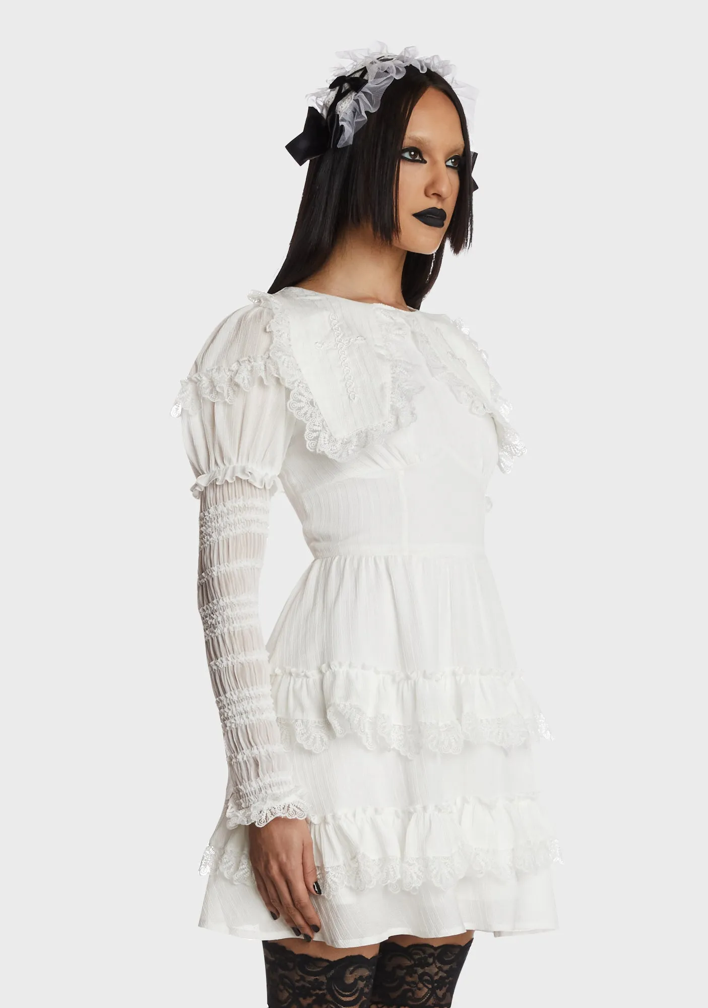 White Angel Frilly Dress sold by Dolls Kill product image thumbnail 4