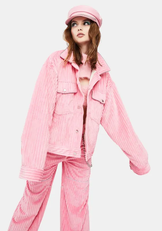 Pink Corduroy Jacket V.3 sold by Dolls Kill