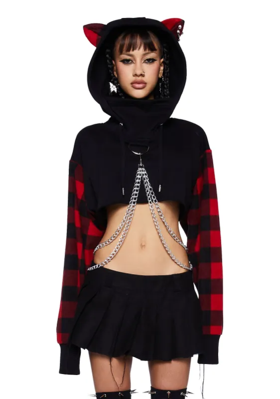Turning Tails Cropped Hoodie sold by Dolls Kill