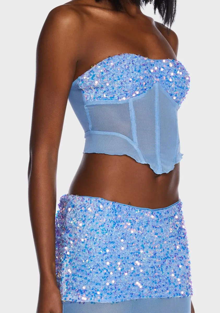 Sapphire Raise Your Glass Skirt Set sold by Dolls Kill product image thumbnail 2