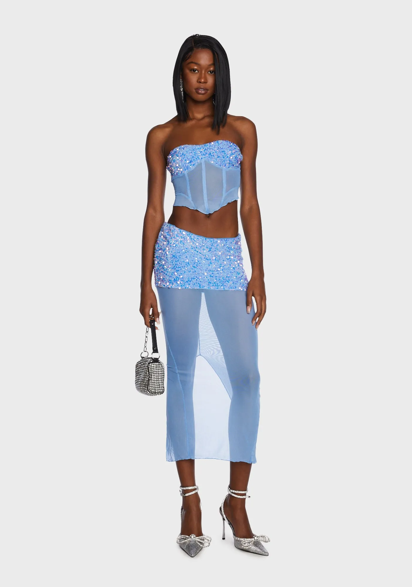 Sapphire Raise Your Glass Skirt Set sold by Dolls Kill product image thumbnail 5