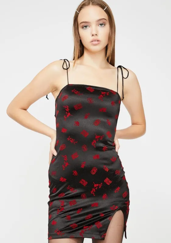 Verso Satin Mini Dress sold by Dolls Kill