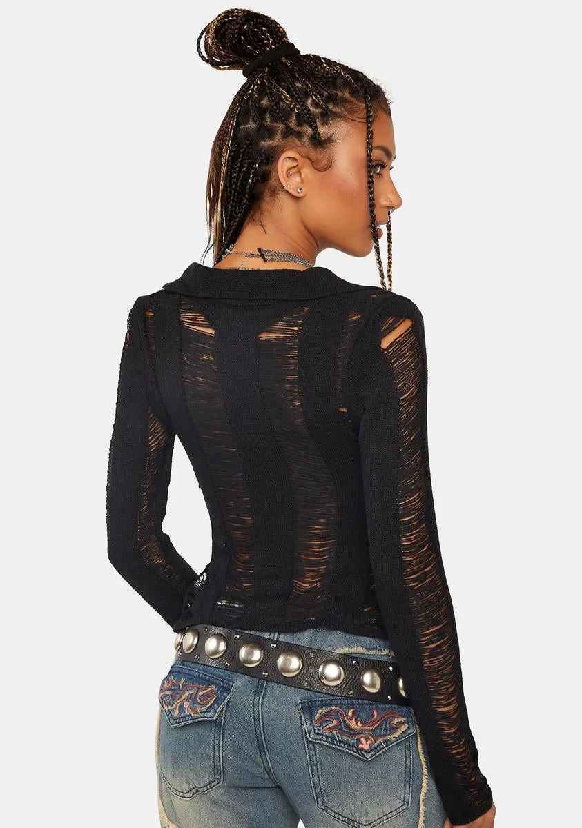 Umbra Distressed Shirt sold by Dolls Kill product image thumbnail 4