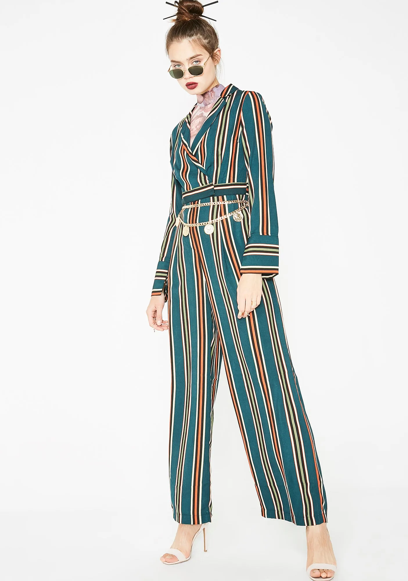 Born Ready Stripe Jumpsuit sold by Dolls Kill product image thumbnail 5