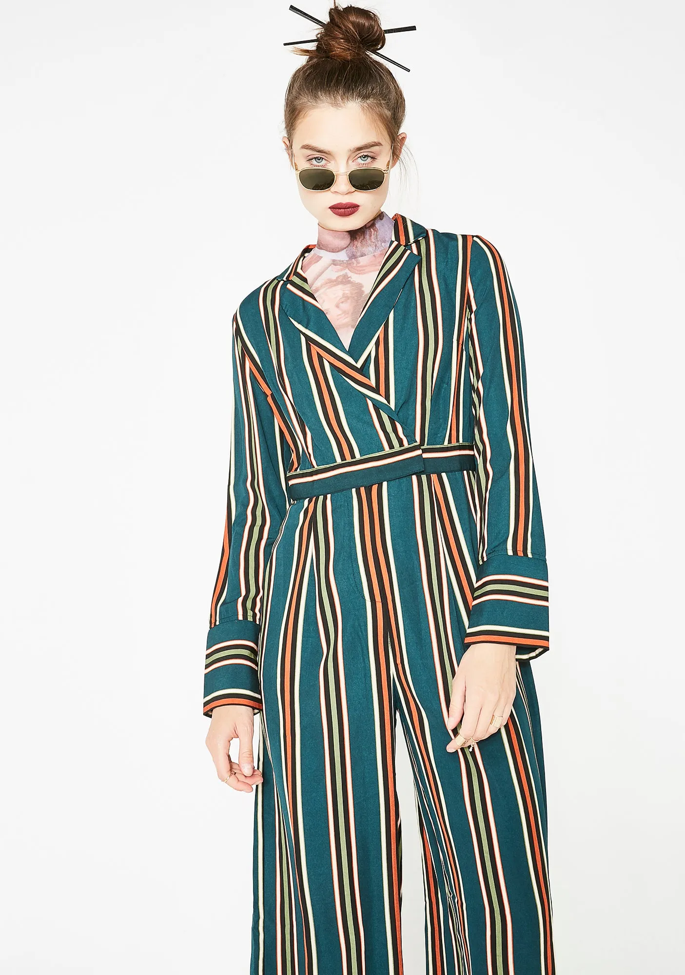 Born Ready Stripe Jumpsuit sold by Dolls Kill product image thumbnail 2