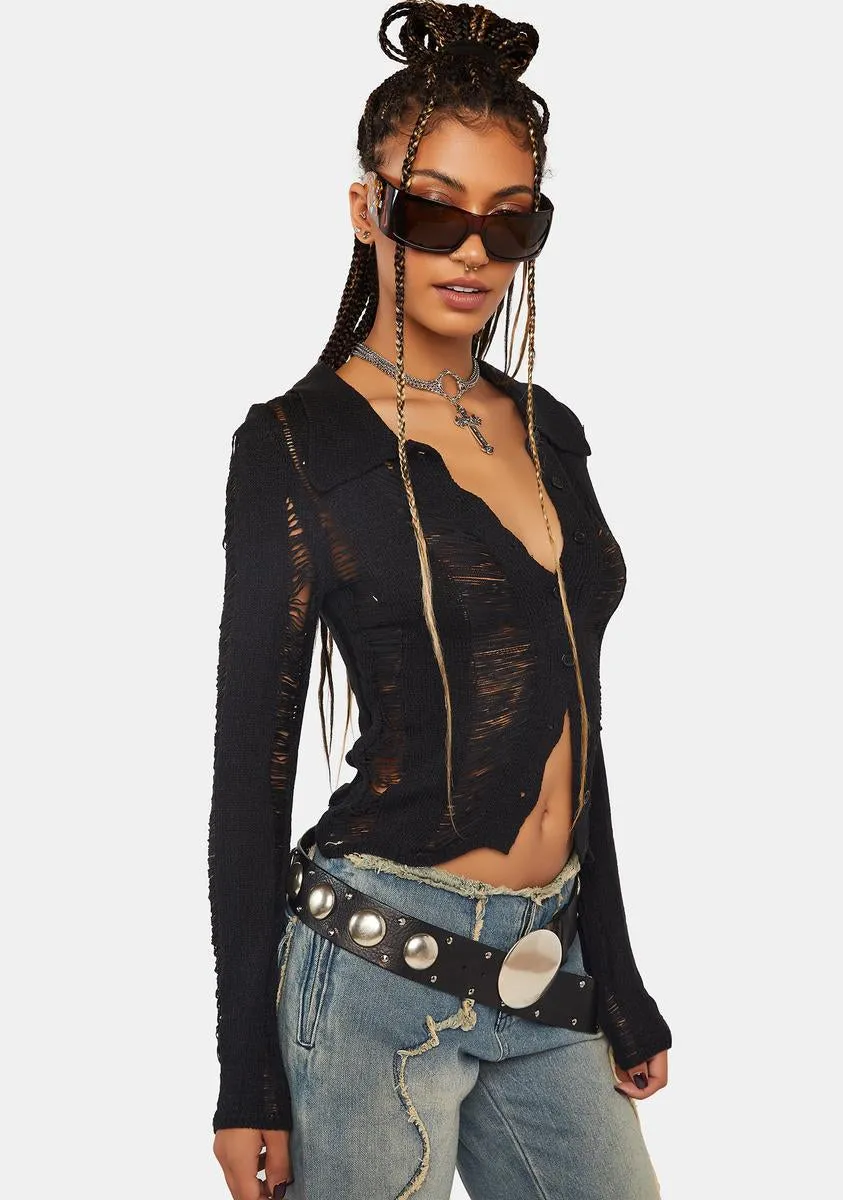 Umbra Distressed Shirt sold by Dolls Kill product image thumbnail 2