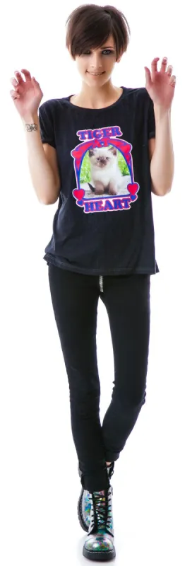 Tiger At Heart Schiffer Tee sold by Dolls Kill