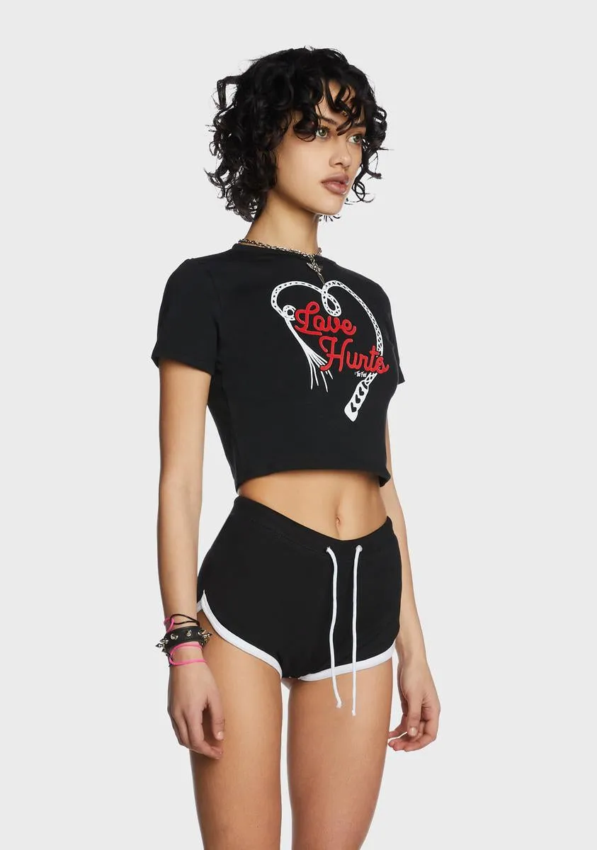 Love Hurts Crop Tee sold by Dolls Kill product image thumbnail 3