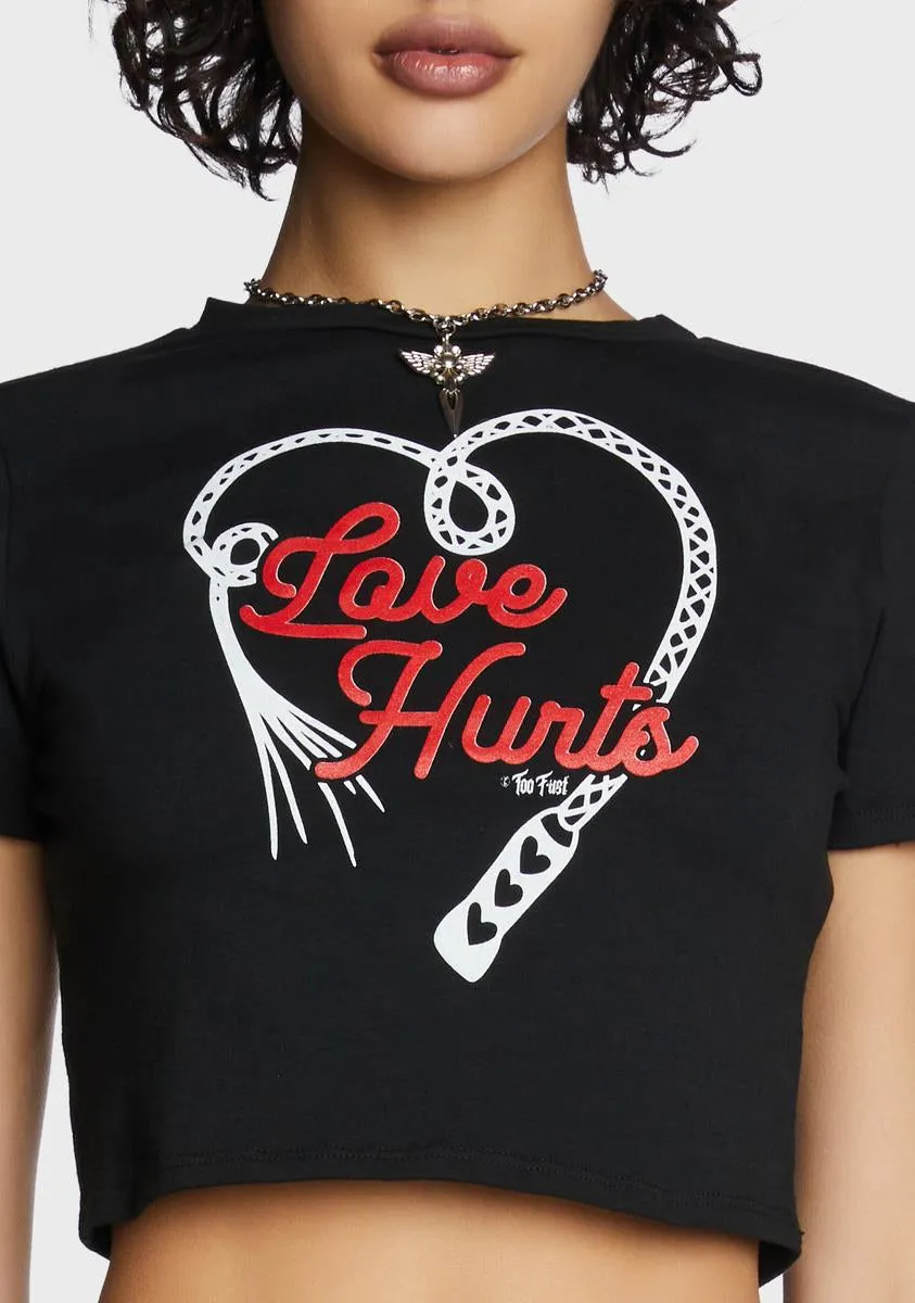 Love Hurts Crop Tee sold by Dolls Kill product image thumbnail 2