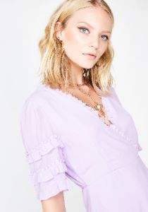 Smell The Roses Wrap Dress sold by Dolls Kill