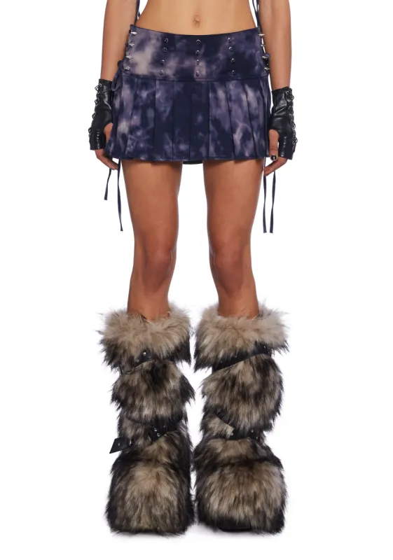 Racy Thoughts Pleated Skirt - Tie Dye sold by Dolls Kill