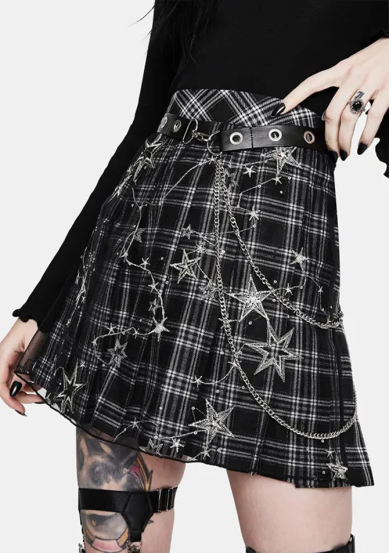 Plaid Distressed Mini Skirt sold by Dolls Kill