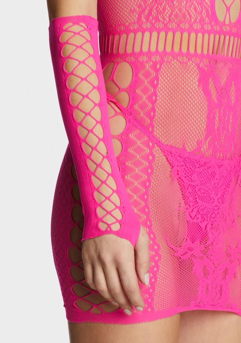 Candy Temperatures Rising Fishnet Dress sold by Dolls Kill product image thumbnail 2