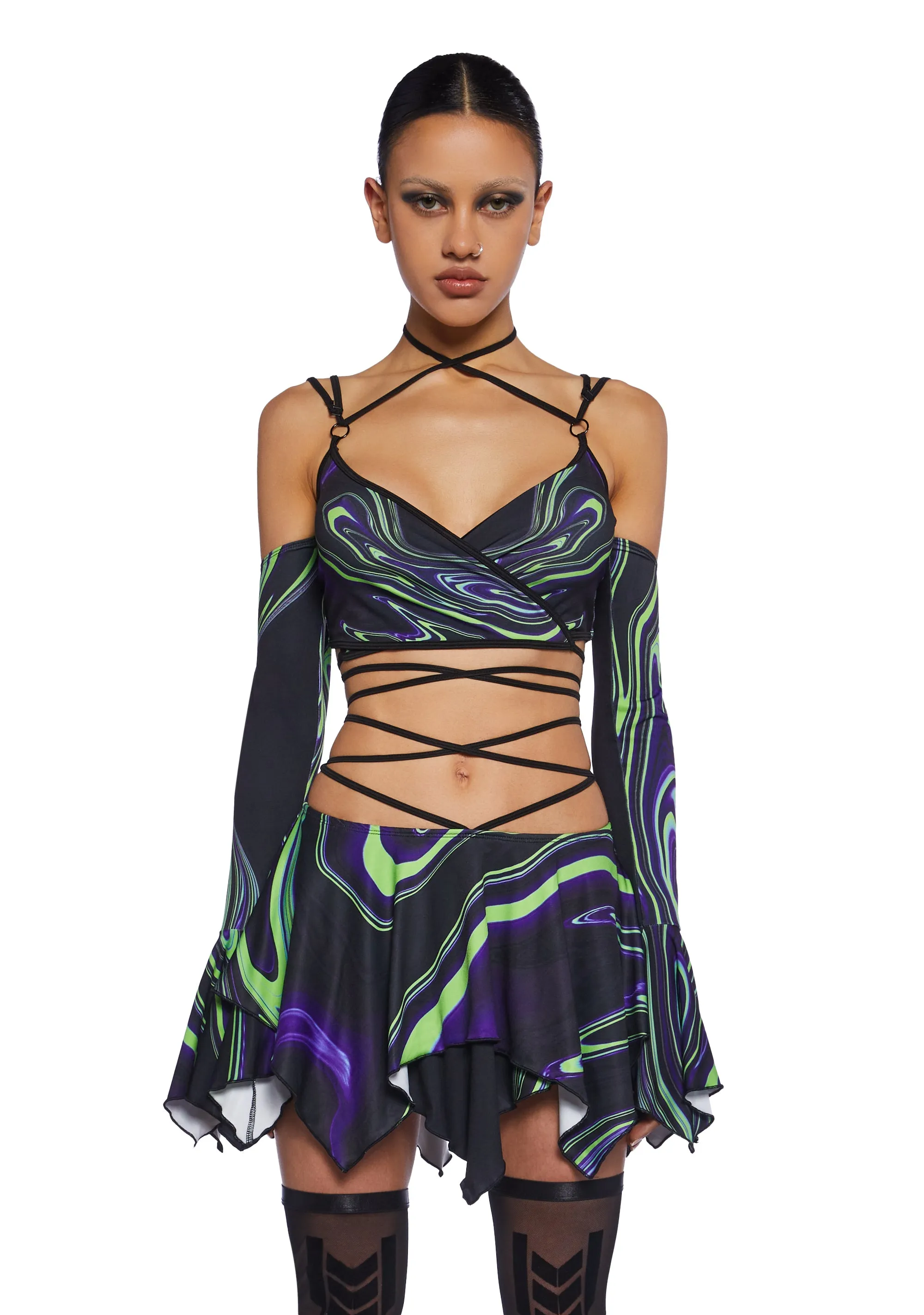 Synth Metamorphosis Skirt Set sold by Dolls Kill