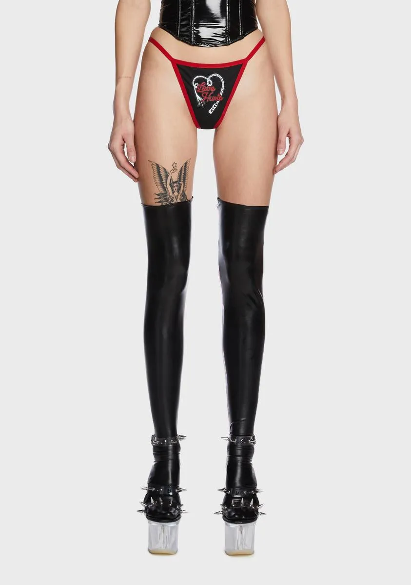 Love Hurts Thong Panty sold by Dolls Kill