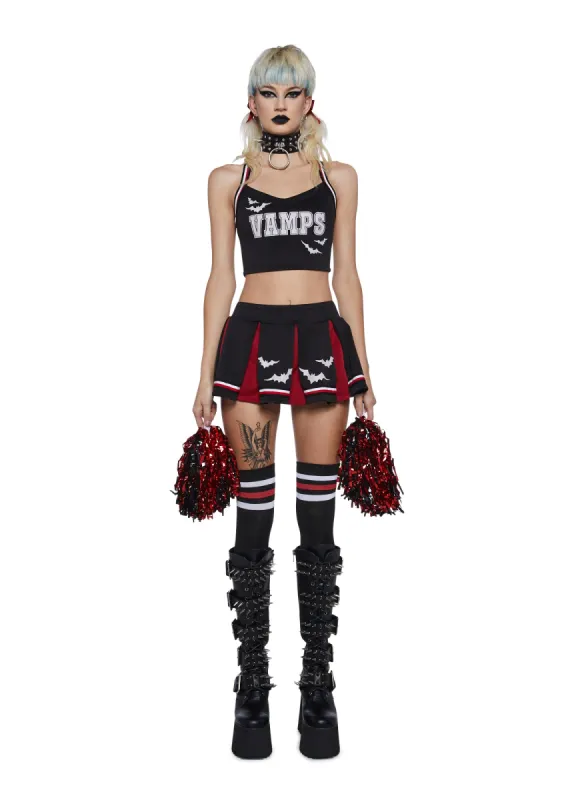 Dracula's Cheerleader Costume Set sold by Dolls Kill