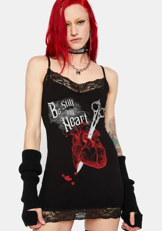 Be Still My Heart Cami Mini Dress sold by Dolls Kill
