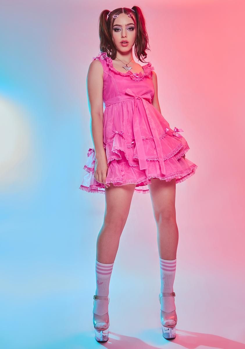 Pretty As A Peach Chiffon Dress sold by Dolls Kill product image thumbnail 3