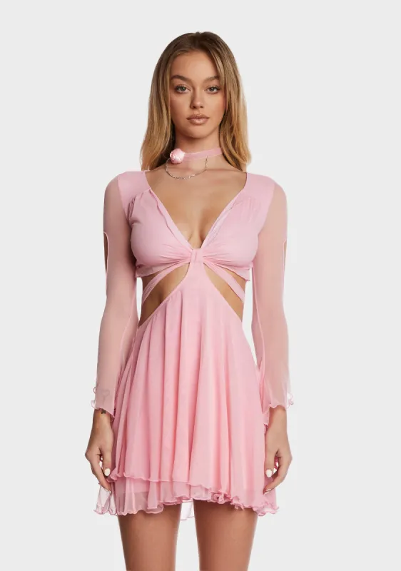 Sydney Mini Dress - Light Pink sold by Dolls Kill