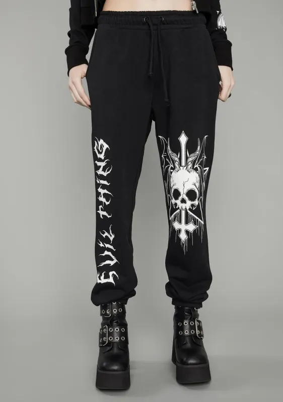 Take No Prisoners Graphic Sweatpants sold by Dolls Kill