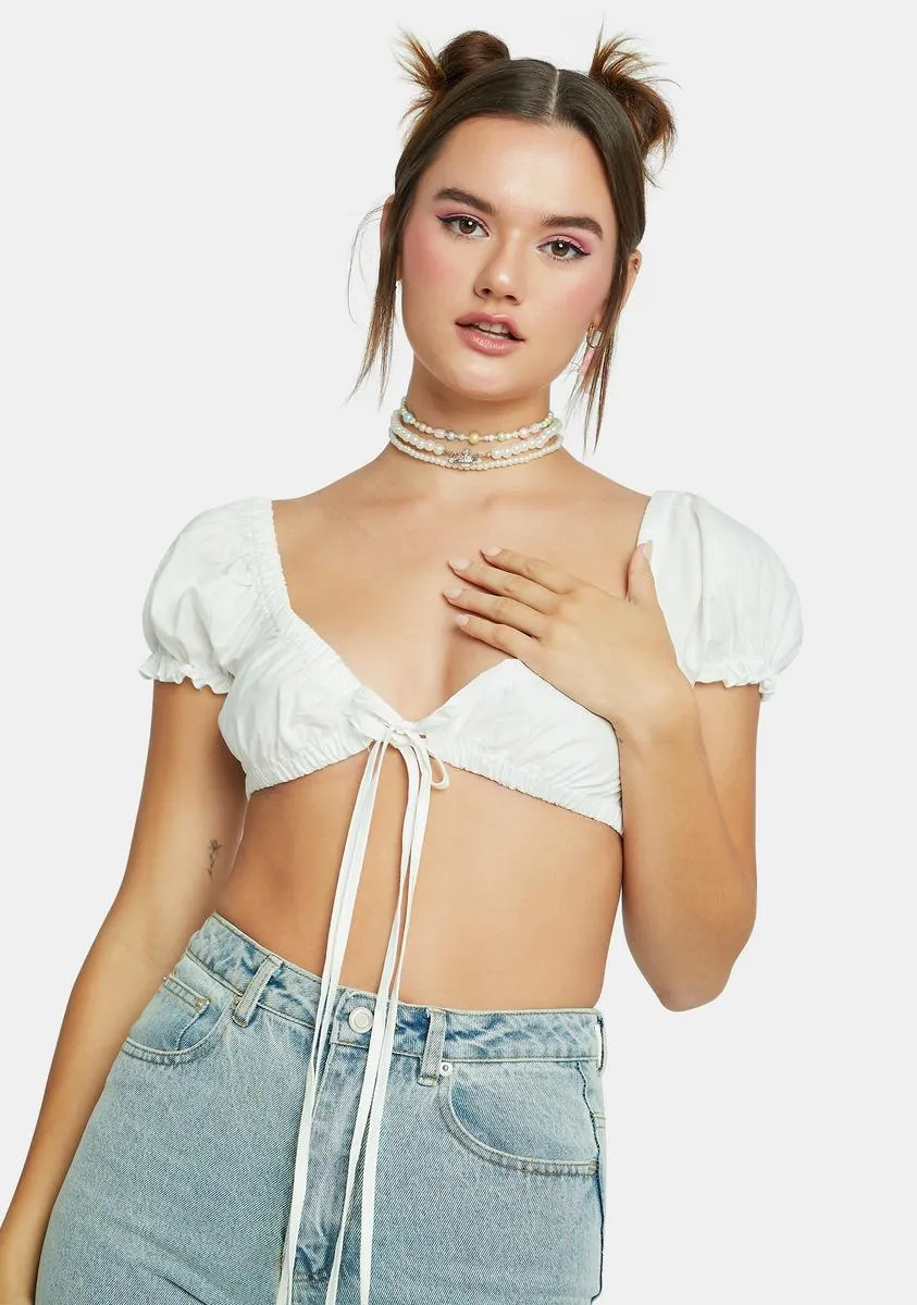 Milkmaid Bra Top sold by Dolls Kill